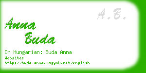 anna buda business card
